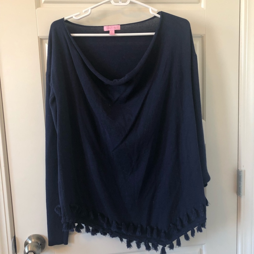 Lilly Pulitzer Navy Tassel Tunic NWOT
